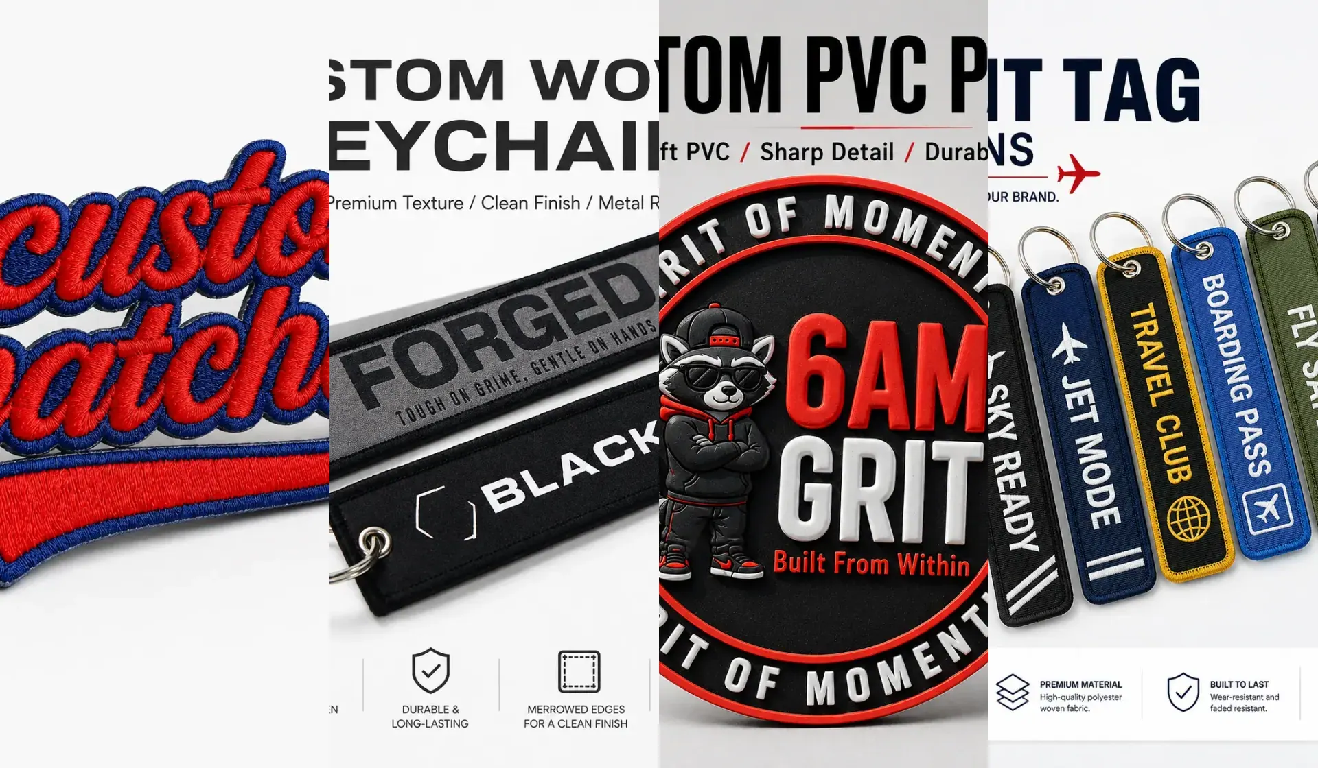 PatchKey Works custom patches and keychains real product samples