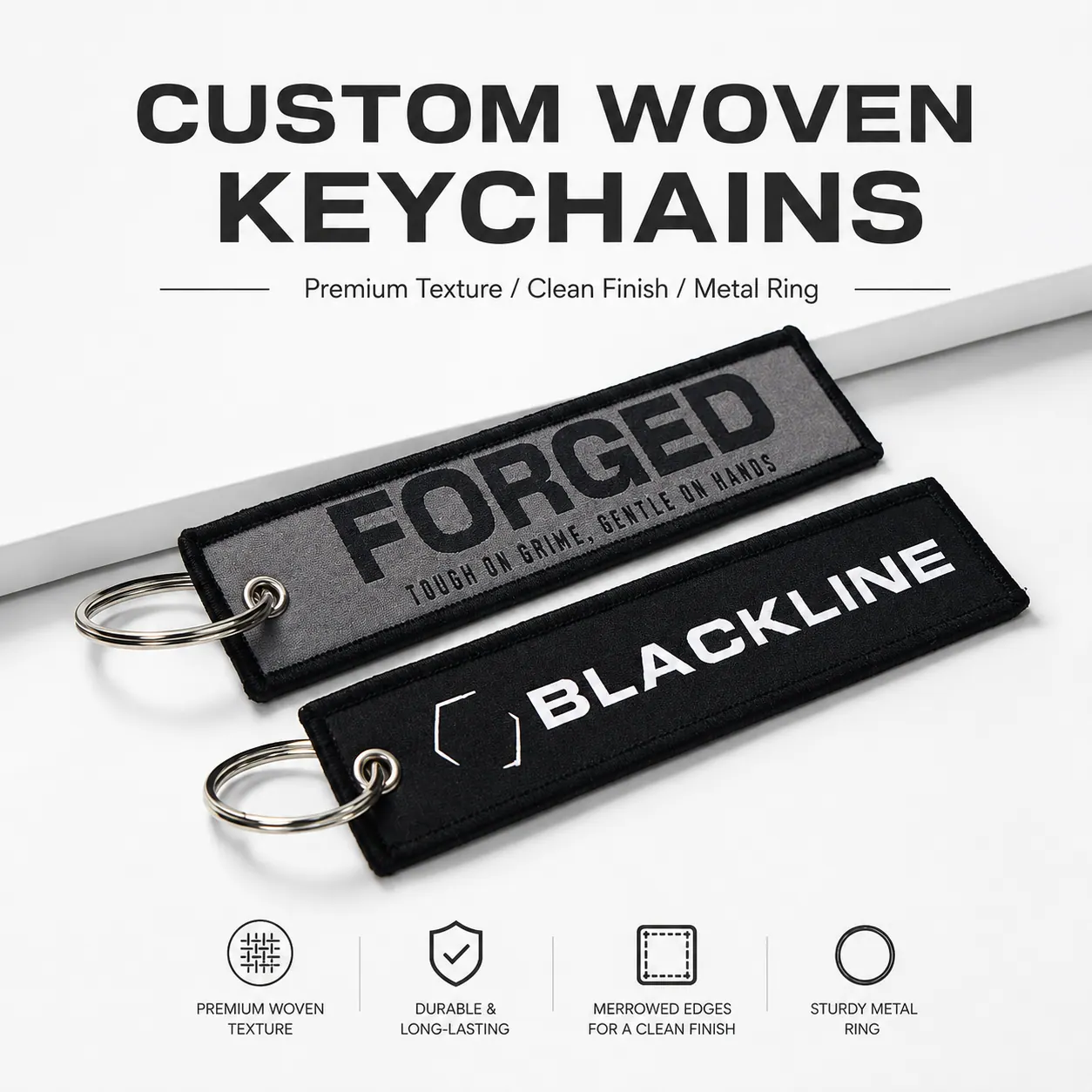 Custom Woven Keychains real product sample