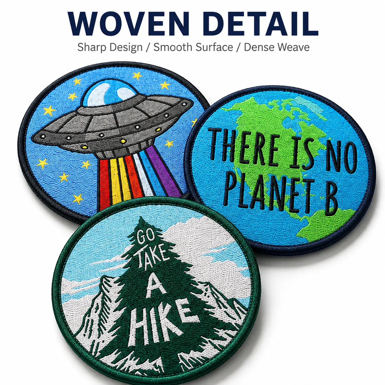 Custom woven patch detail sample