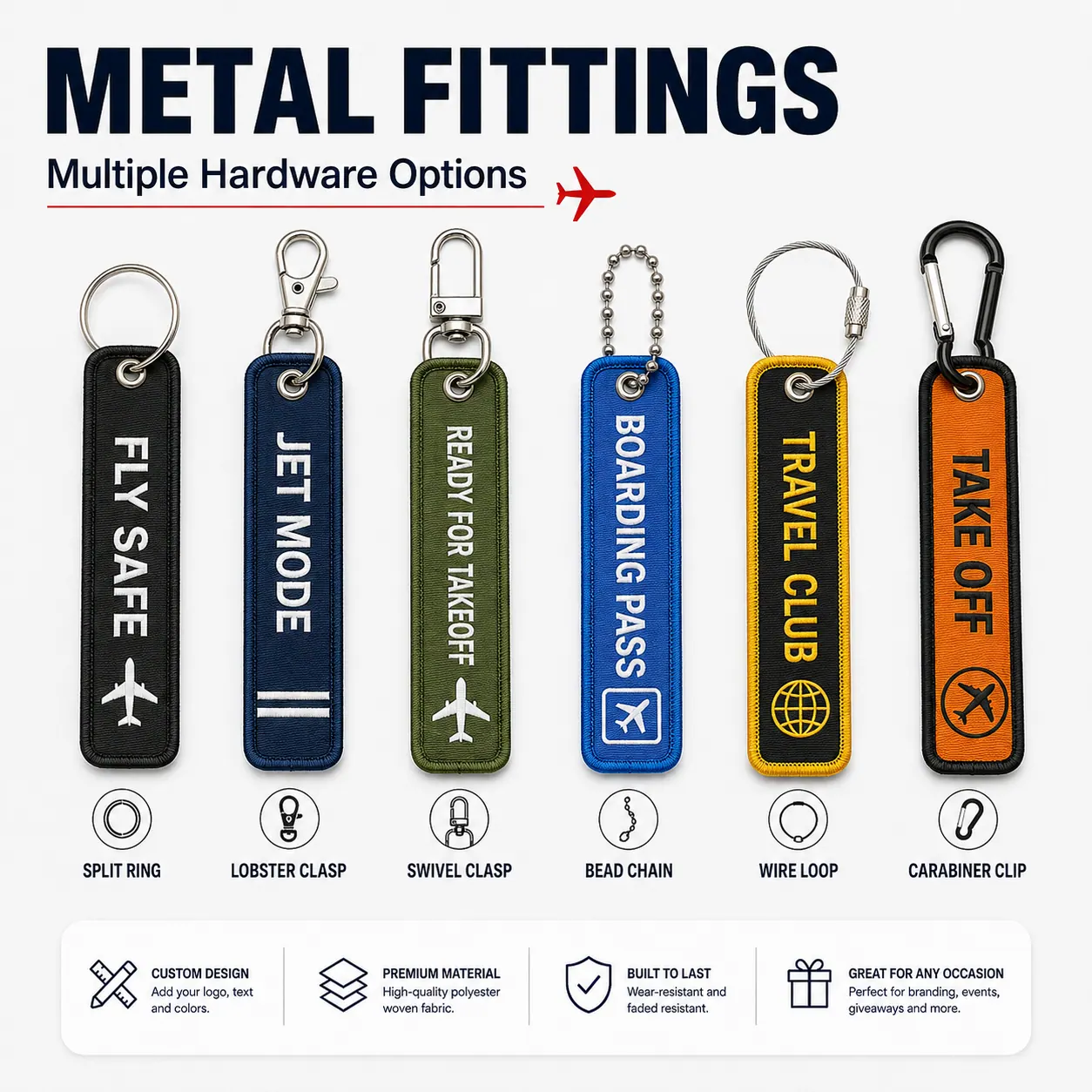 Custom Flight Tag Keychains product sample 4