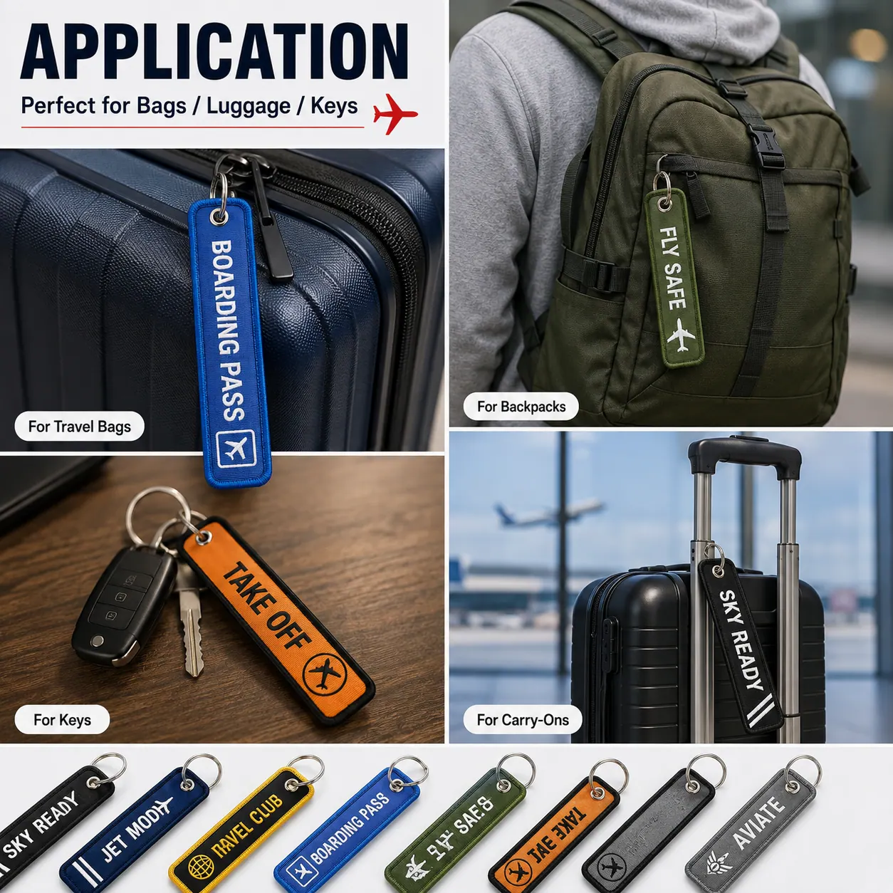 Custom Flight Tag Keychains product sample 5