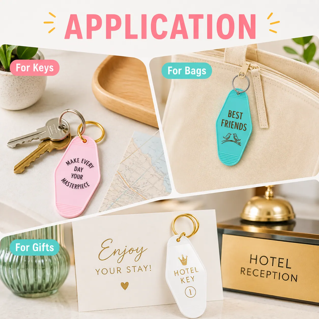 Custom Hotel / Motel Keychains product sample 5