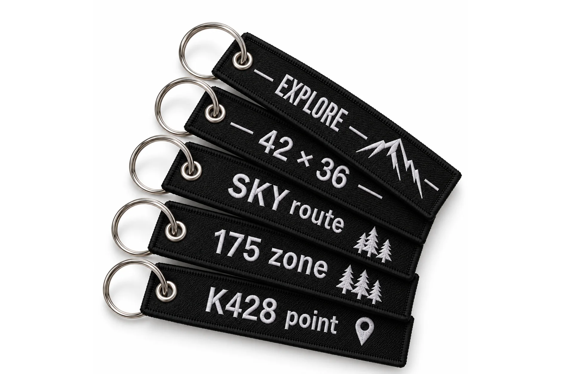 Embroidered Keychains product samples